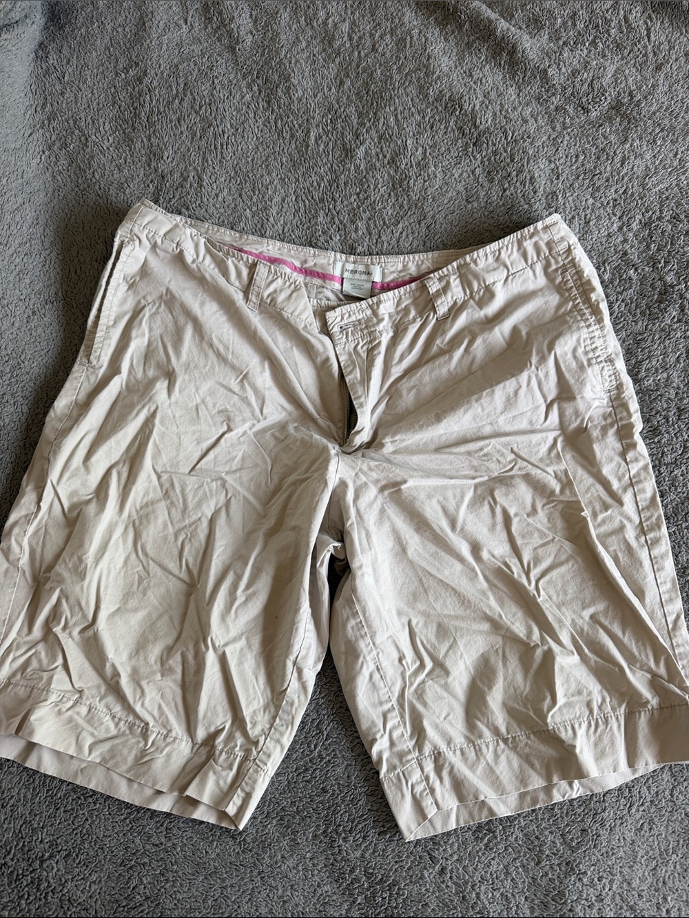Merona Women's Light Beige Casual Bermuda Shorts